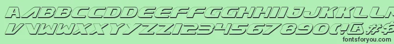 Xcelv3si Font – Black Fonts on Green Background