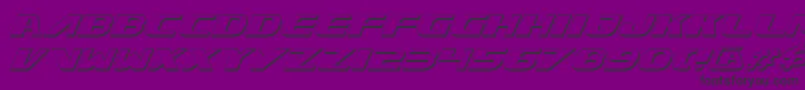 Xcelv3si-Schriftart – Schwarze Schriften auf violettem Hintergrund