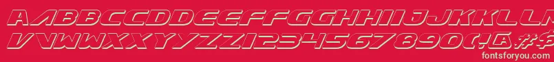Xcelv3si Font – Green Fonts on Red Background