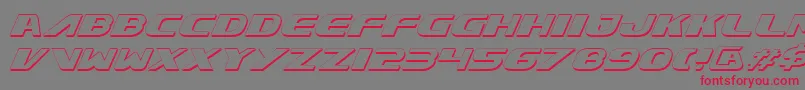 Xcelv3si Font – Red Fonts on Gray Background