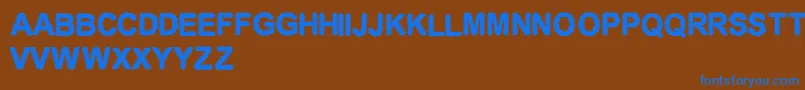 CfelectronicboardRegular Font – Blue Fonts on Brown Background