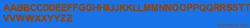 CfelectronicboardRegular Font – Brown Fonts on Blue Background