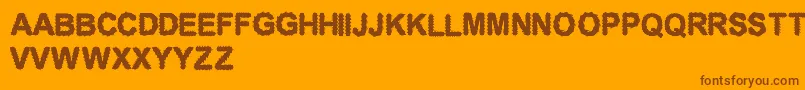 CfelectronicboardRegular Font – Brown Fonts on Orange Background