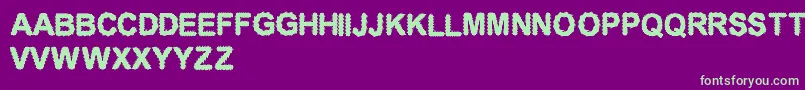 CfelectronicboardRegular Font – Green Fonts on Purple Background