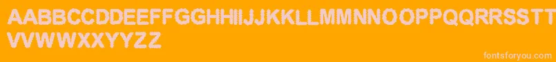 CfelectronicboardRegular Font – Pink Fonts on Orange Background