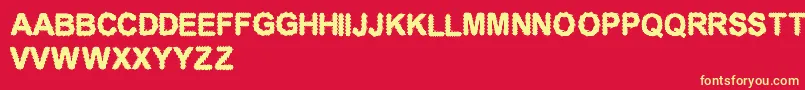 CfelectronicboardRegular Font – Yellow Fonts on Red Background