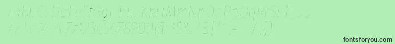 Fonte FirasanscondensedTwoitalic – fontes pretas em um fundo verde