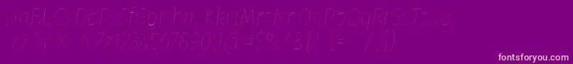 FirasanscondensedTwoitalic-fontti – vaaleanpunaiset fontit violetilla taustalla