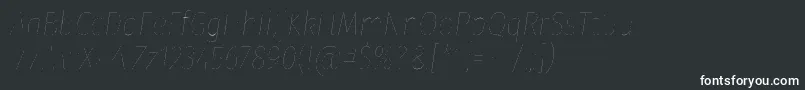 Шрифт FirasanscondensedTwoitalic – белые шрифты