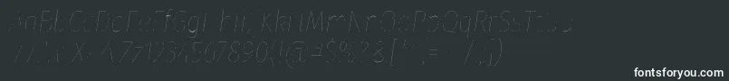 フォントFirasanscondensedTwoitalic – 白い文字