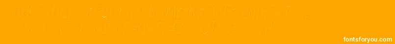 FirasanscondensedTwoitalic-Schriftart – Weiße Schriften auf orangefarbenem Hintergrund