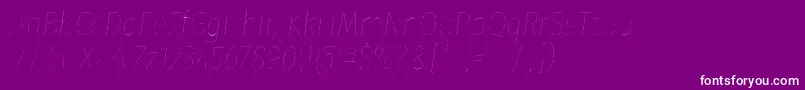 FirasanscondensedTwoitalic Font – White Fonts on Purple Background