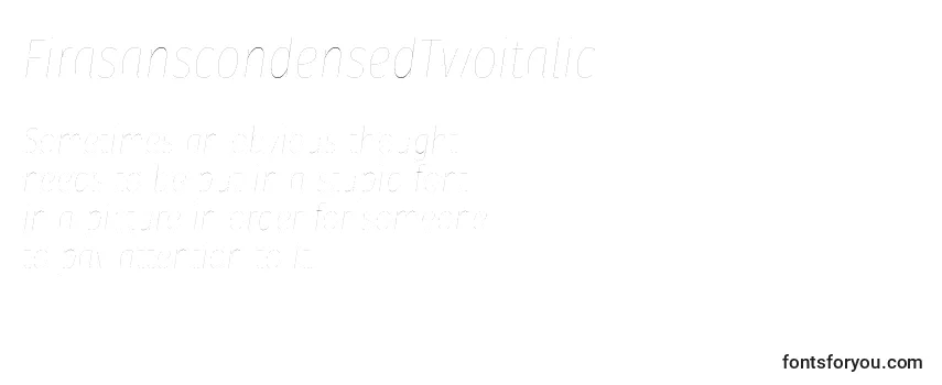 FirasanscondensedTwoitalic Font