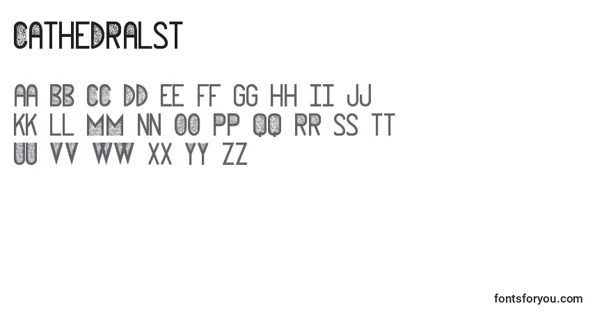 Fuente CathedralSt - alfabeto, números, caracteres especiales