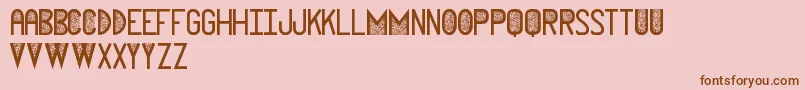 CathedralSt Font – Brown Fonts on Pink Background