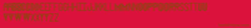 CathedralSt Font – Brown Fonts on Red Background