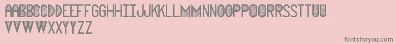 CathedralSt Font – Gray Fonts on Pink Background