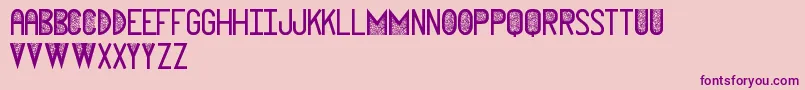 CathedralSt Font – Purple Fonts on Pink Background