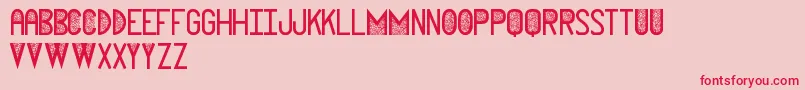 CathedralSt Font – Red Fonts on Pink Background