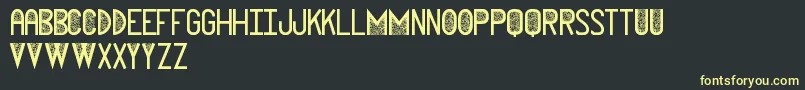 CathedralSt Font – Yellow Fonts on Black Background