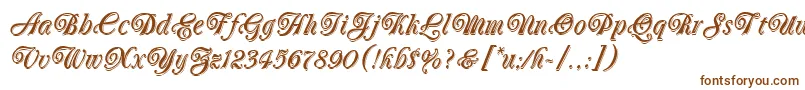 OberonLetPlain.1.0 Font – Brown Fonts on White Background