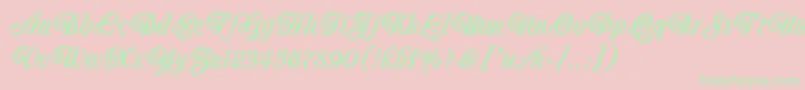 OberonLetPlain.1.0 Font – Green Fonts on Pink Background