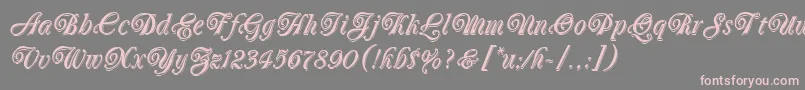 fuente OberonLetPlain.1.0 – Fuentes Rosadas Sobre Fondo Gris