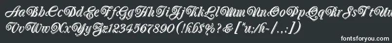 OberonLetPlain.1.0-Schriftart – Weiße Schriften auf schwarzem Hintergrund