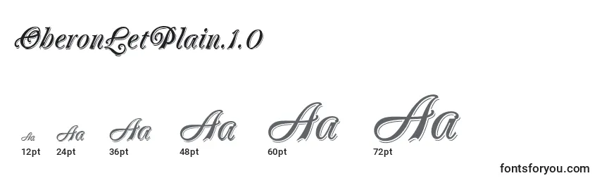 OberonLetPlain.1.0 Font Sizes