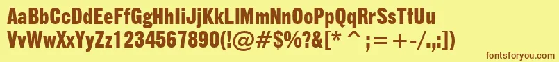 More about GothicNo.13Bt Font GothicNo.13Bt Font – Brown Fonts on Yellow Background