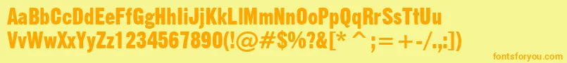 More about GothicNo.13Bt Font GothicNo.13Bt Font – Orange Fonts on Yellow Background