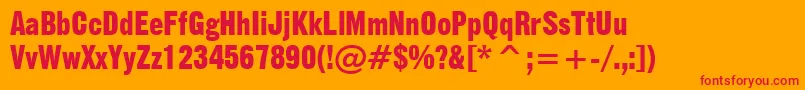GothicNo.13Bt Font – Red Fonts on Orange Background