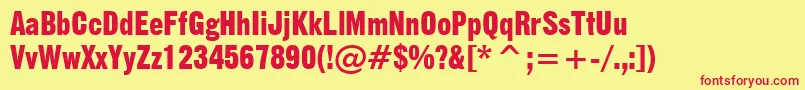 GothicNo.13Bt Font – Red Fonts on Yellow Background