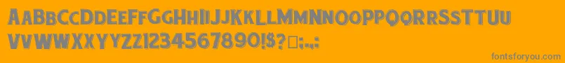 Etiquette Font – Gray Fonts on Orange Background