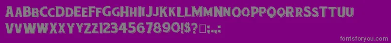 Etiquette Font – Gray Fonts on Purple Background