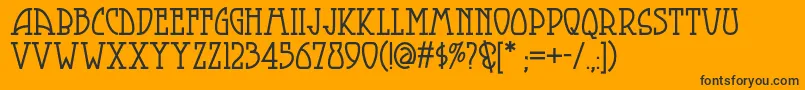 Smorgasbordnf Font – Black Fonts on Orange Background