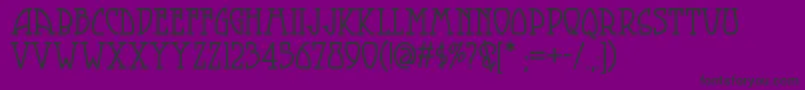 Smorgasbordnf-fontti – mustat fontit violetilla taustalla