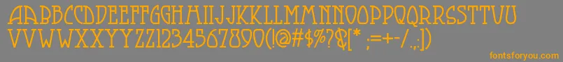 Smorgasbordnf Font – Orange Fonts on Gray Background