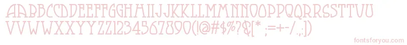 Smorgasbordnf-fontti – vaaleanpunaiset fontit valkoisella taustalla