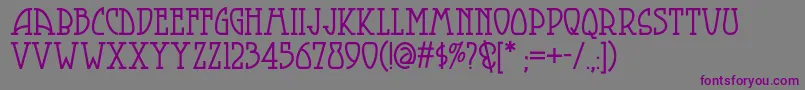 Шрифт Smorgasbordnf – фиолетовые шрифты на сером фоне