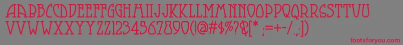 Smorgasbordnf Font – Red Fonts on Gray Background