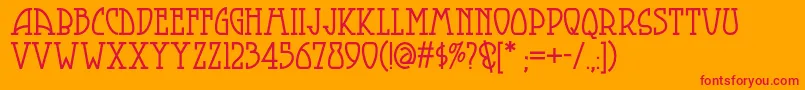 Smorgasbordnf Font – Red Fonts on Orange Background