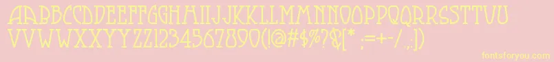Smorgasbordnf Font – Yellow Fonts on Pink Background