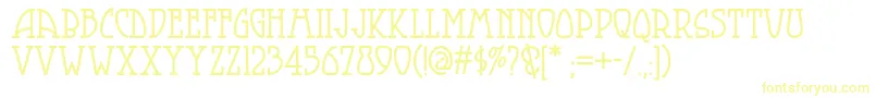Smorgasbordnf Font – Yellow Fonts on White Background