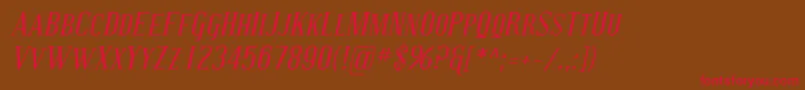 Coving18 Font – Red Fonts on Brown Background