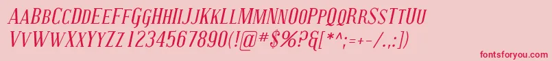 Coving18-Schriftart – Rote Schriften auf rosa Hintergrund