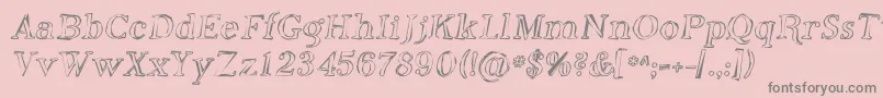 Phoso Font – Gray Fonts on Pink Background
