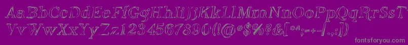Phoso Font – Gray Fonts on Purple Background