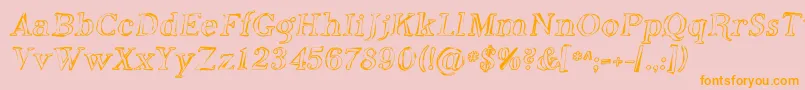 Phoso Font – Orange Fonts on Pink Background