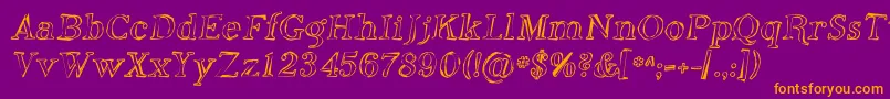 Phoso Font – Orange Fonts on Purple Background